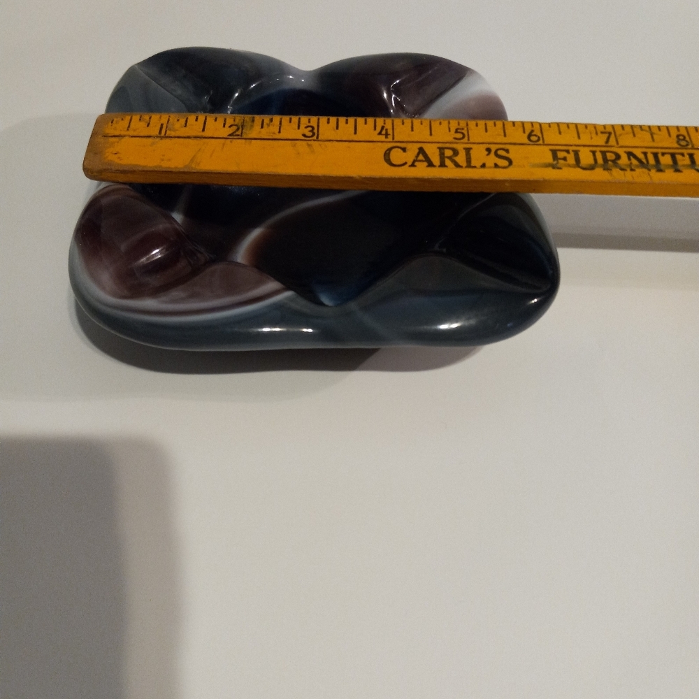 Vintage Purple Slag Glass Ashtray